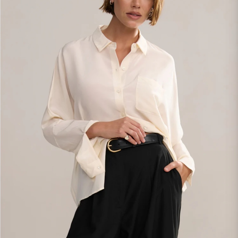 Jenni Kayne Cream Button Down Shirt